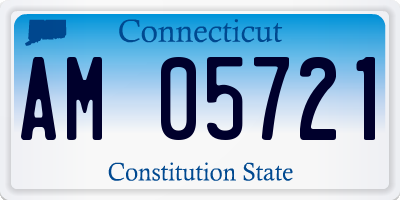 CT license plate AM05721