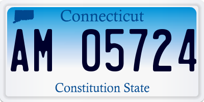CT license plate AM05724