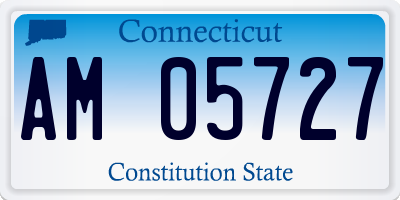 CT license plate AM05727