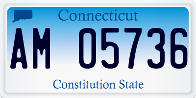 CT license plate AM05736