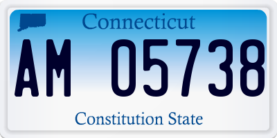 CT license plate AM05738