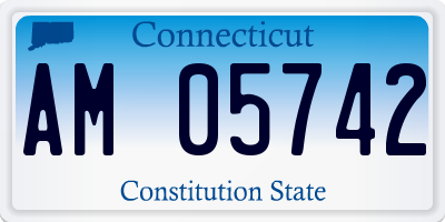 CT license plate AM05742