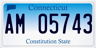 CT license plate AM05743