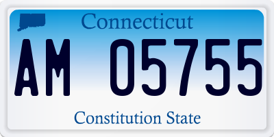 CT license plate AM05755