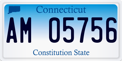 CT license plate AM05756