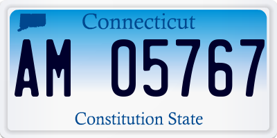 CT license plate AM05767