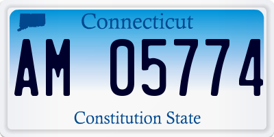 CT license plate AM05774