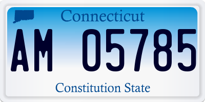 CT license plate AM05785
