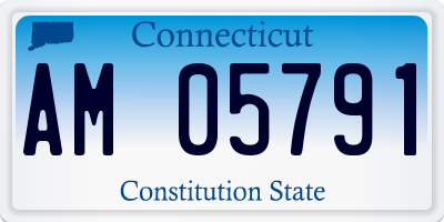 CT license plate AM05791