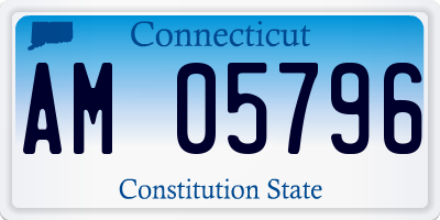 CT license plate AM05796