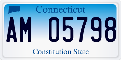 CT license plate AM05798