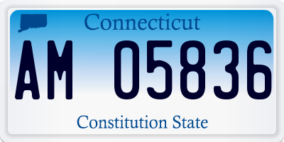 CT license plate AM05836