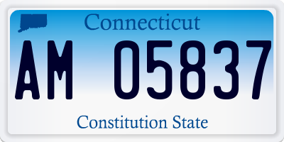 CT license plate AM05837