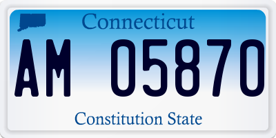 CT license plate AM05870