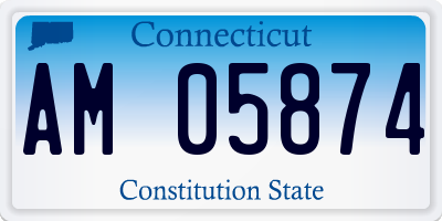 CT license plate AM05874
