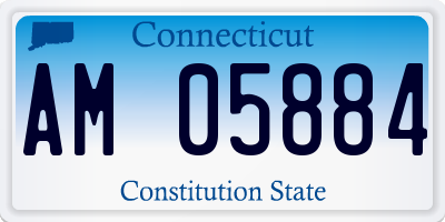 CT license plate AM05884
