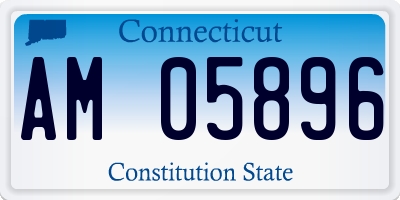 CT license plate AM05896
