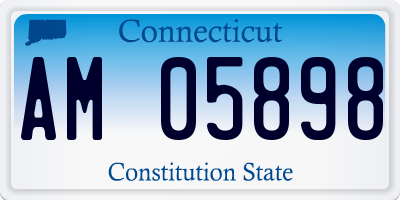 CT license plate AM05898