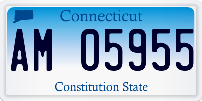 CT license plate AM05955