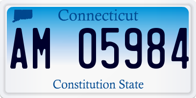 CT license plate AM05984
