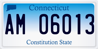 CT license plate AM06013