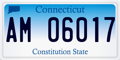 CT license plate AM06017