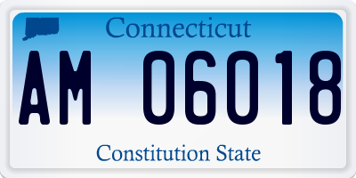 CT license plate AM06018