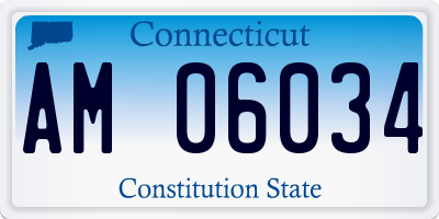 CT license plate AM06034