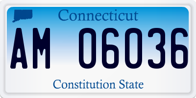 CT license plate AM06036