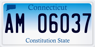 CT license plate AM06037
