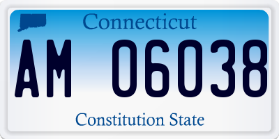 CT license plate AM06038