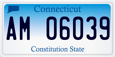 CT license plate AM06039
