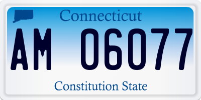 CT license plate AM06077