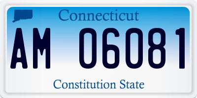 CT license plate AM06081