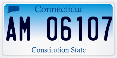 CT license plate AM06107