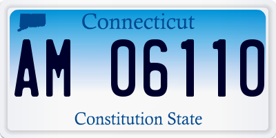 CT license plate AM06110