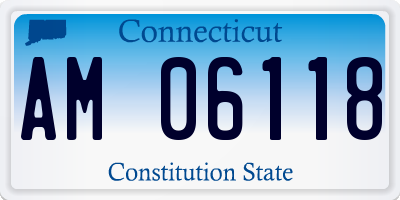CT license plate AM06118