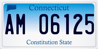 CT license plate AM06125