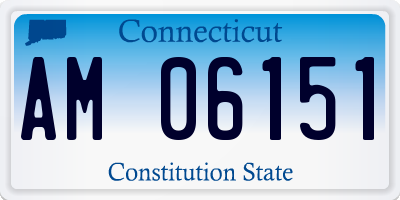 CT license plate AM06151