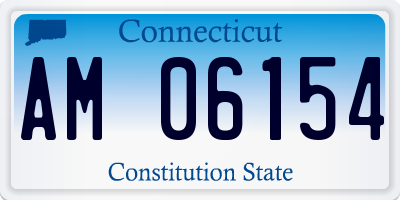 CT license plate AM06154