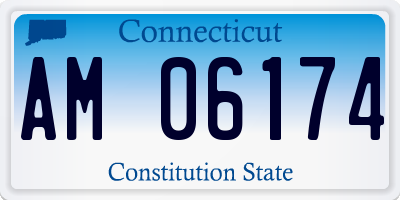 CT license plate AM06174