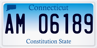 CT license plate AM06189