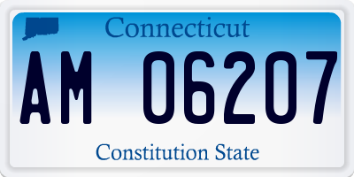 CT license plate AM06207