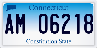 CT license plate AM06218