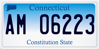 CT license plate AM06223
