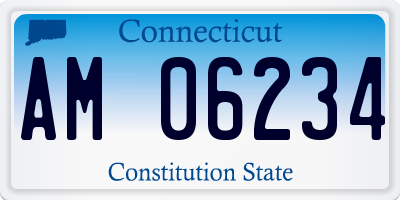 CT license plate AM06234