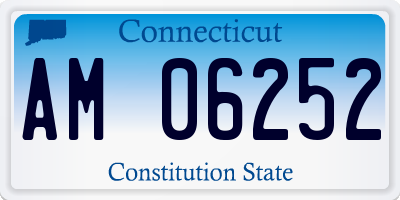 CT license plate AM06252