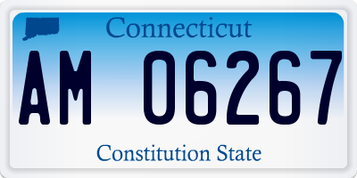 CT license plate AM06267