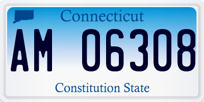 CT license plate AM06308