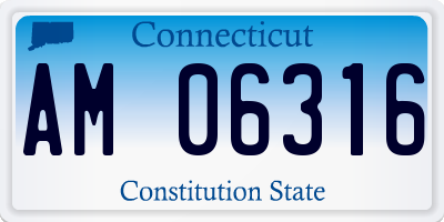 CT license plate AM06316